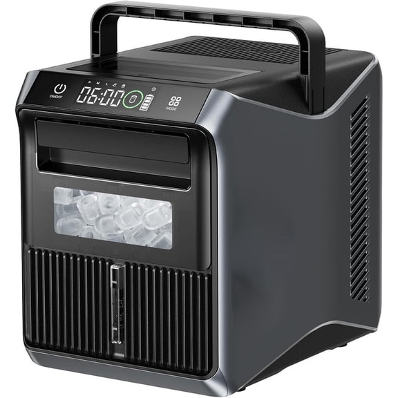 Battery-Powered Ice Maker, RV Ice Maker,26Lbs/hrs