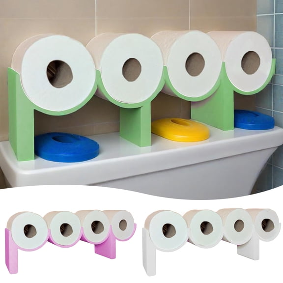Dserhfy Poop Toilet Paper Holder Decorative Toilet Paper Dispenser Toilet Roll Holder Holds 4 Rolls for Bathroom Decor Housewarming Gift