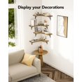 thumbnail image 2 of FURNINXS Floating Shelves, Set of 4 Rustic Corner Shelves Wall Shelf Decor Maximize Corner Space for Home Office Bedroom Bathroom Kitchen, 2 of 6