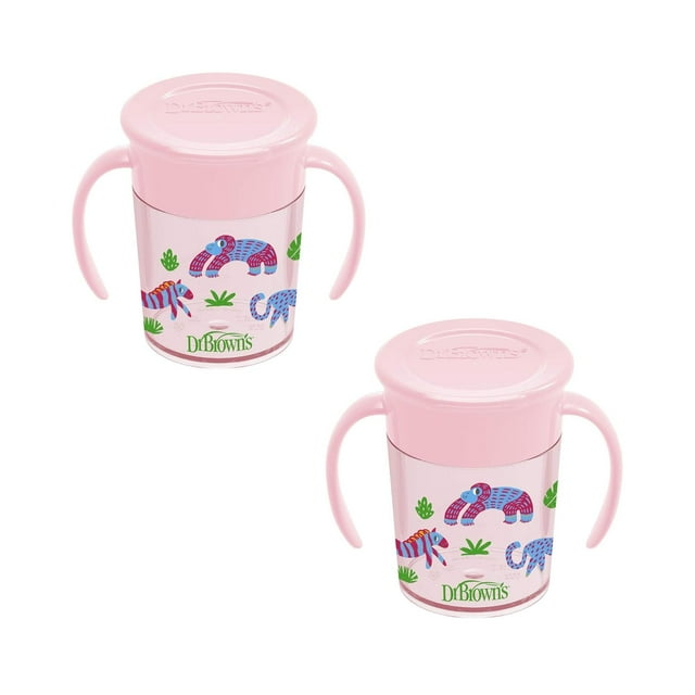 2-Pack Vaso Entrenador 7oz Cheers 360° Rosa Dr. Brown’s 6m+ rosa
