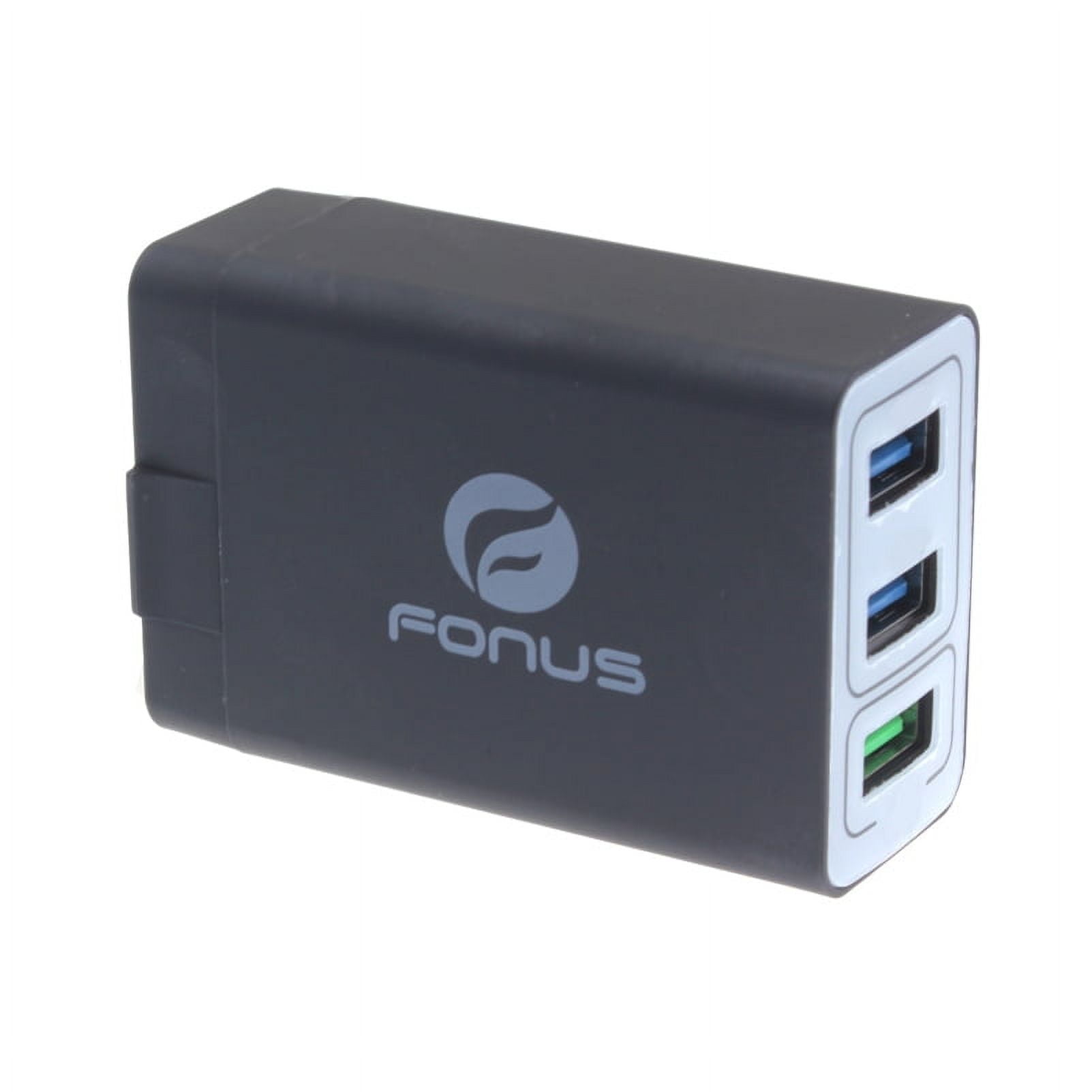 34W Home Charger for Nokia C110/C210/C100 - 6.8Amp 3-Port USB One Fast Port Travel Wall
