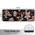 thumbnail image 5 of Kitchen Rugs Sets Of 2,Pioneer Flower Floral Print Pattern Anti Fatigue Kitchen Mat Rugs Non Slip Washable,Decorative Kitchen Floor Mats for Kitchen,Sink,Laundry,17"x47"+17"x47", 5 of 5