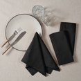 thumbnail image 4 of House of Orlo Hemstitched Cotton Napkins, 12 Pack, 18"x18", Black, 4 of 6
