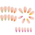 thumbnail image 1 of 24 piezas de uñas postizas ovaladas cortas de tamaño mediano para mujeres Nail Art, 1 of 5