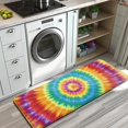 thumbnail image 3 of Colorful Rainbow Tie Dye Spiral Pattern Kitchen Rug Mat,Kitchen Runner Rugs Non Skid Washable,Decorative Kitchen Floor Mats for Kitchen,Sink,Laundry,17"x47.2", 3 of 7
