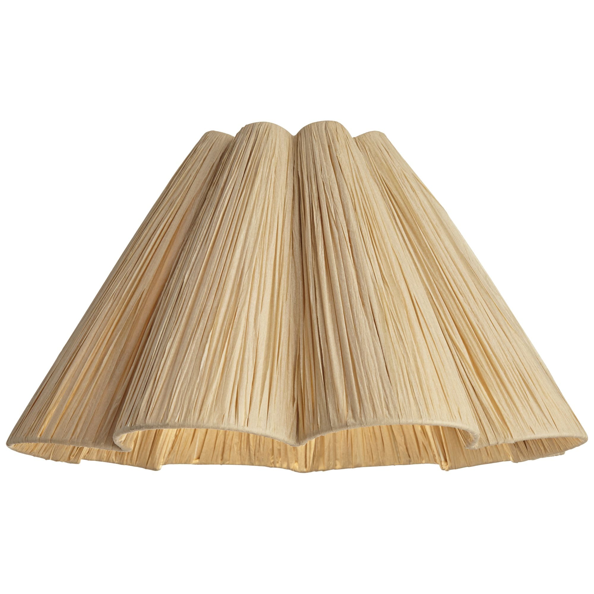 Springcrest 6" Top x 18" Bottom x 10" High x 10" Slant Lamp Shade Replacement Large Wave Empire Lafite Paper Spider Harp Finial