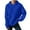 Blue, variant on 2025 Spring Hoodie Beige Hoodie Long Sleeves V-Neck Sweater Cardigan Solid Color Cute Sweater Casual Wear Hoodie(3XL)