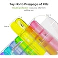 thumbnail image 3 of Auvon Weekly Pill Box Organiser 3-times-a-day, Portable 7 Day Tablet Boxes With Large Separate Compartments To Hold Medication, 3 of 5