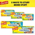 Glad Flex'nSeal Flexible Plastic Zipper Food Storage Bags, Sandwich