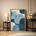 thumbnail image 2 of Framed Canvas Print Minimalist Blue Geometric Abstract Wall Art Scandinavian Modern Neutral Decorative for Living Room Bedroom - 24"x36" NATURAL, 2 of 8