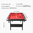 thumbnail image 6 of KFFKFF Pool Table, 7-foot, Compact Folding Design, Complete Billiard Set with Balls, Sticks, Chalks, and Brush, Black Frame with Red Felt, Ideal for Home Entertainment for All Ages, 6 of 9