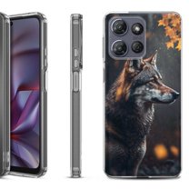 Shockproof Protective Phone Case for Motorola Moto G Play 2026, by OneToughShield - Wolf Autumn