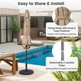 thumbnail image 6 of Gymax 7.5 ft Patio Umbrella Outdoor Heavy Duty Market Umbrella w/ Push Button Tilt Tan, 6 of 10
