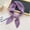 01 Purple, variant on Women's Cold Weather Scarves & Wraps, Pleated Solid Color Small Scarf Female Plain Four Seasons Light Paragraph Silk Scarf Spring Scarf Decorative Scarf Neck