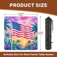 thumbnail image 2 of Mahjong Mat 31.5" x 31.5" American Flag Vibrant Sunset Sky Palm Trees Non-Slip Noise Reduction American Mahjong Tiles Table Cover for Dominoes Poker Card Board Games Gift, 2 of 8