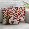 thumbnail image 3 of PHYHOO  Valentines Day Pillow Cover  Red Heart Tree Decor Holiday Farmhouse Pillow Case Gifts Decoration for Home Sofa Couch, 3 of 5