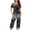 Black#1, variant on Women's Pajama Set Green Sleepwear Soft Pjs Lounge Sets Short Sleeve with Pockets S-3XL