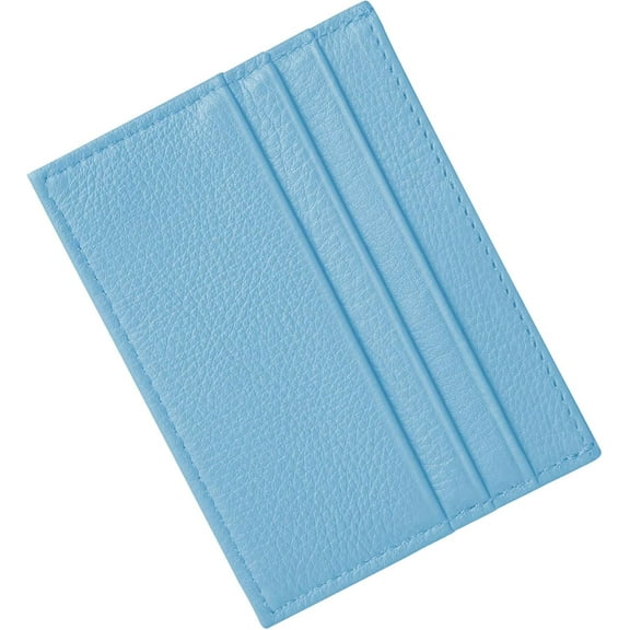 CAILDANL Credit Card Wallet, Super Slim Card Holder, Genuine Leather Wallet for Man and Women with 6 Card Slots and 1 Pocket (Light Green)