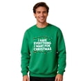 thumbnail image 2 of Qulqfy Sweatshirts for Men Xmas Christmas Holiday Green Graphic Fleece Lined Warm Cute Sweatshirts Matching Pjs XXL, 2 of 6