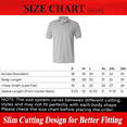 thumbnail image 2 of Hanes Ecosmart Jersey Polo T-Shirt, Men's Short Sleeve Solid Tee, Light Steel Shirt, M, 2 of 5