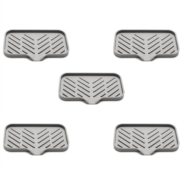 4 bandejas de silicona para jabón de cocina, bandeja para fregadero, escurridor de esponja, bandeja de almacenamiento para fregadero, se utiliza para dispensador de jabón de esponja y estropajo