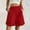 A_ Red, variant on PWPSG Womens Elastic Waist Casual Shorts, Drawstring Waistband with Relaxed Fit, Lightweight Fabric for Vacation Daily Wear White XXL