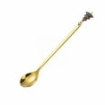thumbnail image 1 of Less Than 5 Tableware New Design Hot Popular Products Gold Stainless Steel Long Handle Tea Coffee Ice Spoon Christmas Spoon Set Creative Stainless Steel Spoon Gift Box Christmas Gift Pendant Spoon, 1 of 8