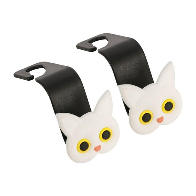 Cartoon Cute Cat Car Headrest Hook - Back Seat Organizer Fastener