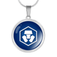 thumbnail image 2 of Crypto.com Coin (CRO) Circle Necklace Stainless Steel or 18k Gold 18-22", 2 of 8