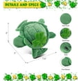 thumbnail image 6 of DolliBu Green Sea Turtle Stuffed Animal with Green Plush Shamrock - Cute Green Shamrock Plush St Patricks Day Stuffed Animal Sea Turtle, Good Luck St Patricks Day Toys for Kids, Baby - 6 Inches, 6 of 7
