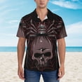 thumbnail image 4 of Lsque Spider with Skull pattern Hawaiian Shirt for Men, Unisex Summer Beach Casual Short Sleeve Button Down Shirts-Medium, 4 of 9