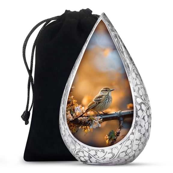 JAGSHASHI Sparrow - Cremation Urns - Urns For Adult Male & Female - Urns For Human Ashes Adults - Ash Urns For Humans - Decorative Urns - Burial Urns - 10 Inch - Large