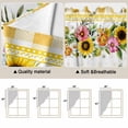 thumbnail image 5 of Sunflower Swag Curtains for Kitchen/Bedroom/Living Room, Pink Yellow Floral Elegant Pastoral Checkered Scalloped Curtains 63 Inch Long, Window Swag Topper Curtains Valances 2 Panels Set 36"x63", 5 of 8