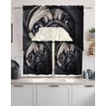 thumbnail image 2 of Cute Dog Kitchen Curtains Sets 36 Inch Length with Valance, Black Pet Retro Picture Swag Valances and Tiers Curtain Set Drapes Swag Curtains for Living Room, Bathroom, Bedroom, Cafe, 2 of 6