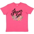 thumbnail image 3 of Inktastic Flower Girl Hand Lettering with Flowers Illustration Youth T-Shirt, 3 of 5