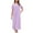 Purple, variant on Jalioing Womens Long Nightgown Loose Crew Neck Button Up Sleep Dress Short Sleeve Comfy Casual Sleepwear
