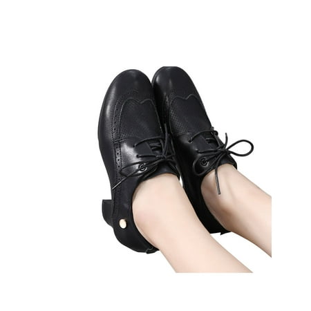 

Tenmix Girls Breathable Cheer Shoes Sport Round Toe Training Lightweight Dance Sneakers Black 3.5cm Straight Upper Glue Base 4.5