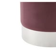 thumbnail image 4 of Inspired Home Violet Ottoman Velour Prune, 4 of 6