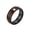Black 8mm, variant on Men's Stainless Steel Parquet leather Double Grooved Wood Ring Black 6mm Size 9