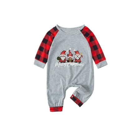 

LYXSSBYX Christmas Pajams Family Matching Fashionable Christmas Print Family European And American Pajamas Parent-child Suit Baby