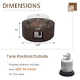 thumbnail image 3 of MOALCOFER 28'' Round Propane  Fire Pit Outdoor with Wind Guard,40,000 BTU Gas Fire Pit Table Lava Rocks&Cover, 3 of 7