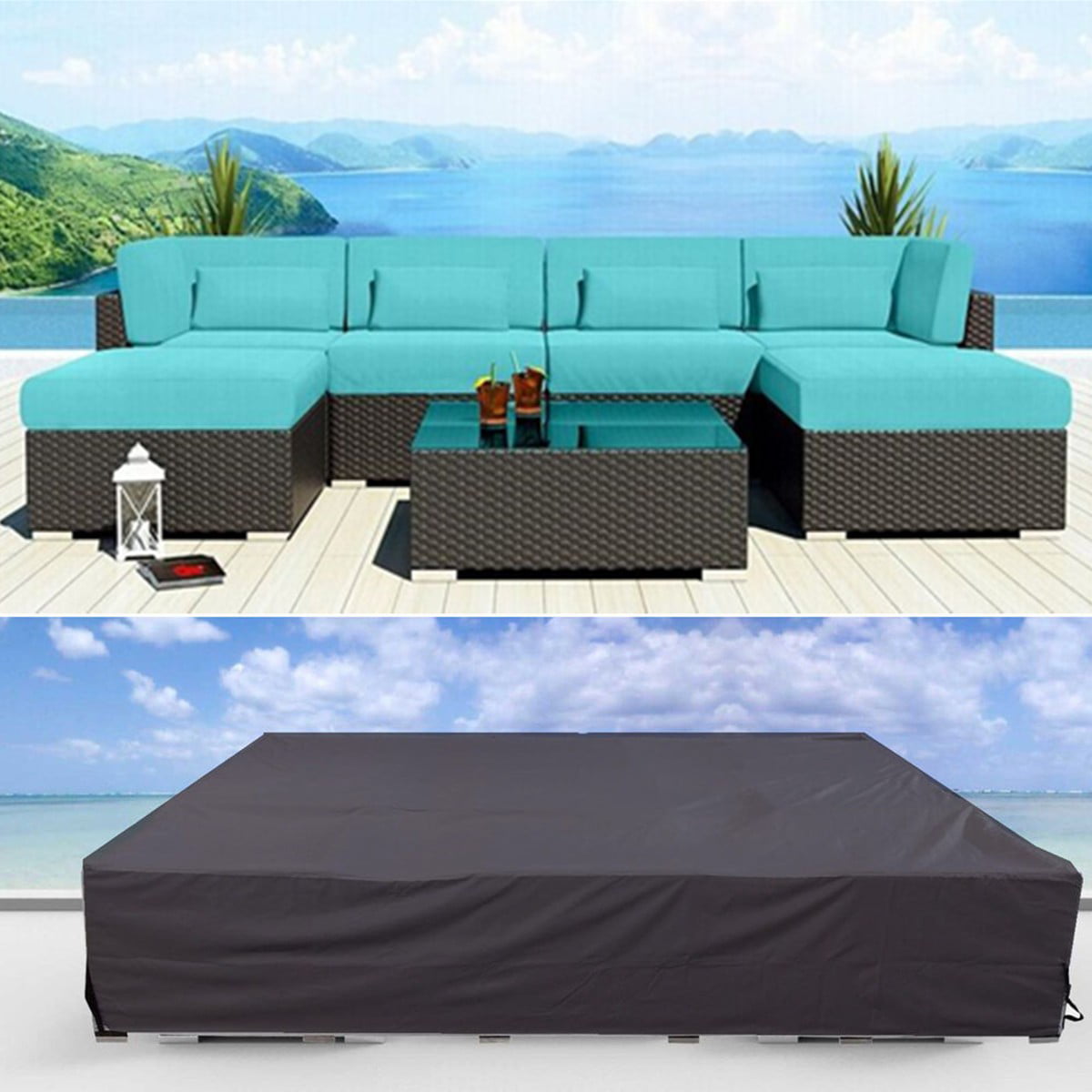 All-Seasons Outdoor Loveseat Wicker Chairs Waterproof Cover Furniture Protection 