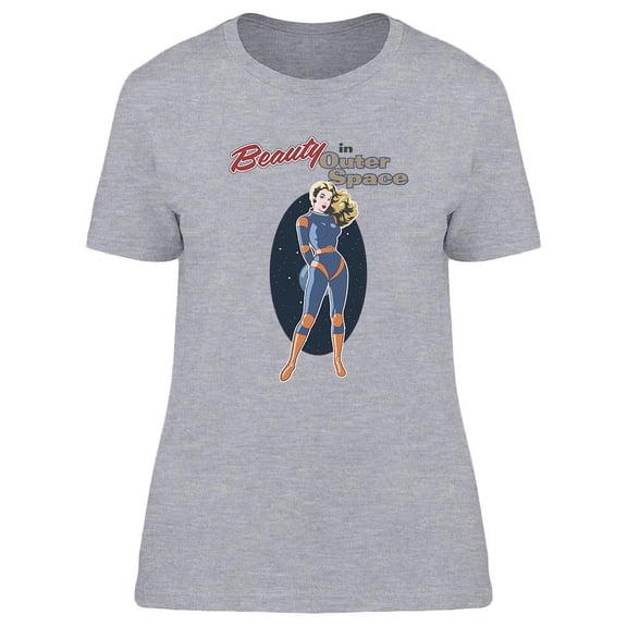 Space Astronaut Girl T-Shirt Women -Image by Shutterstock, Female Medium