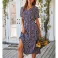 thumbnail image 1 of Vestido de mujer con escote en V profundo, vestido de verano para mujer con escote en V profundo, vestido de verano para mujer con escote en V, vestido informal para mujer, diseño exquisito, 1 of 6