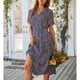 thumbnail image 2 of Vestido de verano de manga corta para mujer, vestido de verano con escote en V profundo para mujer, vestido informal para mujer con acabado de lujo, 2 of 6
