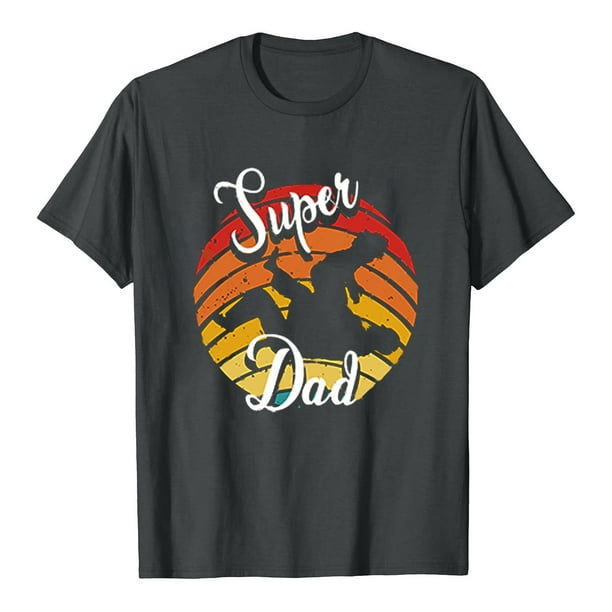 Camiseta del día del padre Camiseta de manga corta con estampado de letras de verano para hombre y mujer Regalo para el padre Fridja hjk3212