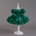 thumbnail image 3 of TTAO Newborn Baby Girls Layered Tulle Tutu Dress Bubble Sleeves Princess Dress Photography Party Green 100, 3 of 6