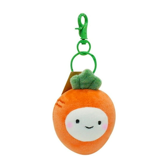 GRABLOOM Adorable Fruit Shaped Plush Keychain Accessories Delicate Key Rings Adornment