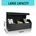 thumbnail image 5 of Car Organizers for Trunk for Suv Sedan, Leather Storage Box,Extra Large,Magnetic Lid,Collapsible and Adjustable, S004, Black, 5 of 15