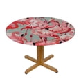 thumbnail image 3 of Orinice Flamingos Round Table Cover Stain Resistant Washable Indoor Outdoor Tablecloth Kitchen Dining Wedding Parties Picnic Farmhouse 100% Polyester Fiber 38-42, 3 of 8